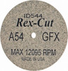Rex-Cut Abrasives 3" Diam x 1/4" Hole x 1/8" Thick, 54 Grit Surface Grinding Wheel Type 1, Coarse Grade, No Recess 132403 - 64073935