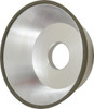 Made in USA 5" Diam, 1-1/4" Hole Size, 1-3/4" Overall Thickness, 100 Grit, Type 11 Tool & Cutter Grinding Wheel Fine Grade, Diamond 03573565 - 03573565