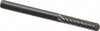 Atrax 1/8" Cut Diam, 1/8" Shank Diam, Carbide Single Cut Cylinder Burr with Radius Radius End, 1-1/2" OAL, 9/16" LOC SC-42SC-ATX - 85282028