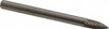 Atrax 1/8" Cut Diam, 1/8" Shank Diam, Carbide Single Cut Tree Burr Point End, 1-1/2" OAL, 1/4" LOC SG-41SC-ATX - 85282903