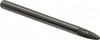 Atrax 1/8" Cut Diam, 1/8" Shank Diam, Carbide Single Cut Tree Burr with Radius Radius End, 1-1/2" OAL, 1/4" LOC SF-41SC-ATX - 85283224