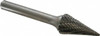 Atrax 1/2" Cut Diam, 1/4" Shank Diam, 28° Carbide Double Cut Cone Burr Point End, 2-3/4" OAL, 7/8" LOC SM-5DC-ATX - 85287407
