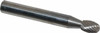 Atrax 1/4" Cut Diam, 1/4" Shank Diam, Carbide Single Cut Oval Burr Radius End, 2" OAL, 3/8" LOC SE-1SC-ATX - 85287506