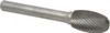 Atrax 1/2" Cut Diam, 1/4" Shank Diam, Carbide Single Cut Oval Burr Radius End, 2-5/8" OAL, 7/8" LOC SE-5SC-ATX - 85287548