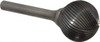 Atrax 1" Cut Diam, 1/4" Shank Diam, Carbide Single Cut Ball Burr Radius End, 2-3/4" OAL, 15/16" LOC SD-9SC-ATX - 85287886