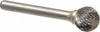 Atrax 5/8" Cut Diam, 1/4" Shank Diam, Carbide Double Cut Ball Burr Radius End, 2-5/16" OAL, 9/16" LOC SD-6DC-ATX - 85288041