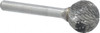 Atrax 3/4" Cut Diam, 1/4" Shank Diam, Carbide Double Cut Ball Burr Radius End, 2-7/16" OAL, 11/16" LOC SD-7DC-ATX - 85288066