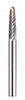 Dremel 1/8" Cut Diam, 1/8" Shank Diam, Carbide Double Cut Tree Burr with Radius Radius End, 35/64" LOC 9910 - 09023151