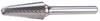 M.A. Ford 3/8" Cut Diam, 1/4" Shank Diam, 14° Carbide Double Cut Taper Burr Radius End, 3-3/16" OAL, 1-1/8" LOC 48375027 - 75245282