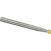 Made in USA 1/16" Cut Diam, 1/8" Shank Diam, Carbide Double Cut Ball Burr 1-1/2" OAL, 1/16" LOC, Titanium Nitride Finish SD-40DC-2 - 52003472