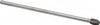 Made in USA 3/8" Cut Diam, 1/4" Shank Diam, Carbide Double Cut Oval Burr Radius End, 6" OAL, 5/8" LOC SE3L6DC - 73241713