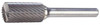 SGSPRO 7/8" Cut Diam, 1/4" Shank Diam, Carbide Double Cut Cylinder Burr with End Cut End Cut End, 2-3/4" OAL, 1" LOC 11153 - 05291380