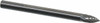 SGSPRO 1/8" Cut Diam, 1/8" Shank Diam, Carbide Single Cut Tree Burr Point End, 1-1/2" OAL, 1/4" LOC 14150 - 05292974