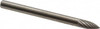 SGSPRO 1/8" Cut Diam, 1/8" Shank Diam, Carbide Single Cut Tree Burr Point End, 5/16" LOC 14175 - 05292982