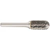 SGSPRO 5/8" Cut Diam, 3/8" Shank Diam, Carbide Double Cut Cylinder Burr with Radius Radius End, 3" OAL, 1" LOC, Titanium Aluminum Nitride Finish 10313 - 66741851