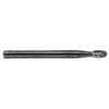 SGSPRO 3/8" Cut Diam, 1/4" Shank Diam, Carbide Double Cut Oval Burr Radius End, 2-3/8" OAL, 5/8" LOC, Titanium Aluminum Nitride Finish 10317 - 66741893