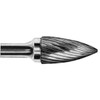 SGSPRO 5/8" Cut Diam, 3/8" Shank Diam, Carbide Double Cut Tree Burr Point End, 3" OAL, 1" LOC, Titanium Aluminum Nitride Finish 10327 - 66741992