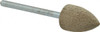 Cratex 1/2" Head Diam x 3/4" Thickness, B42, Pointed End, Aluminum Oxide Mounted Point Medium Grade, 80 Grit, 17,620 RPM B42A80CXG18 - 67186791