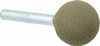Grier Abrasive 1" Max Diam x 2" Long, Ball A25, Rubberized Point Medium Grade, Aluminum Oxide, Mounted A25-J1-19806 - 58130584