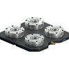 Schunk NSL Manual CNC Quick Change Clamping Module 4 Module Center, Top Mount, 7,500 kN Retention Force, 6 bar (87 Lb/Sq In) Unlocking Pressure, 0.005mm Repeatability 1323572 - 40791857