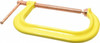 Gibraltar Products Regular-Duty 8" Max Opening, 3-1/4" Throat Depth, Forged Steel Standard C-Clamp 6,900 Lb Capacity, 0" Min Opening, Deep Throat, Copper Plated Screw CCM00398-2-YEL - 75679589