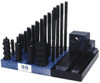 TE-CO 50 Piece Fixturing Step Block & Clamp Set with 1" Step Block, 3/4" T-Slot, 5/8-11 Stud Thread 1-1/4" Nut Width, 3, 4, 5, 6, 7 & 8" Stud Lengths 20209 - 06945075