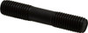 Gibraltar M12x1.75 65mm OAL Equal Double Threaded Stud Alloy Steel, Black Oxide Finish, 20mm Equal Thread Length, Metric 60502G - 74365701