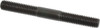 Jergens, Inc. 3/8-16 3-1/2" OAL Equal Double Threaded Stud Alloy Steel, Black Oxide Finish, 1-1/4" Equal Thread Length 38124 - 82422353