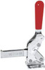 Destaco 600 Lb Holding Capacity, Vertical Handle, Manual Hold Down Toggle Clamp 66° Handle Movement, 75° Bar Opening, Solid Bar, Flanged Base, Electro-Plated Zinc, Carbon Steel 2002-S - 05572276