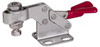 Destaco 750 Lb Holding Capacity, Horizontal Handle, Manual Hold Down Toggle Clamp 168° Handle Movement, 90° Bar Opening, U-Bar, Flanged Base, Electro-Plated Zinc, Stainless Steel 309-USS - 08096380