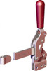 Destaco 1,000 Lb Holding Capacity, Vertical Handle, Manual Hold Down Toggle Clamp 64° Handle Movement, 76° Bar Opening, Solid Bar, Straight Base, Carbon Steel 2007-SB - 41017849