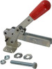 Destaco 1,000 Lb Holding Capacity, Vertical Handle, Manual Hold Down Toggle Clamp 180° Handle Movement, 115° Bar Opening, U-Bar, Flanged Base, Electro-Plated Zinc, Carbon Steel 229 - 76988864