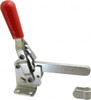 Destaco 1,000 Lb Holding Capacity, Vertical Handle, Manual Hold Down Toggle Clamp 67° Handle Movement, 120° Bar Opening, Solid Bar, Flanged Base, Electro-Plated Zinc, Carbon Steel 247-S - 76988989