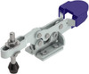 Gibraltar 750 Lb Holding Capacity, Horizontal Handle, Manual Hold Down Toggle Clamp 55° Handle Movement, 90° Bar Opening, U-Bar, Flanged Base, Zinc Plated, Steel GIB-D-235UR - 61458048