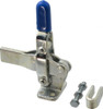 Gibraltar 600 Lb Holding Capacity, Vertical Handle, Manual Hold Down Toggle Clamp 66° Handle Movement, 75° Bar Opening, Solid Bar, Flanged Base, Electro-Plated Zinc, Carbon Steel GIB-U-2002S - 84520535
