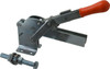 Knu-Vise 1,200 Lb Holding Capacity, Vertical Handle, Manual Hold Down Toggle Clamp 155° Handle Movement, 110° Bar Opening, U-Bar, Flanged Base, Carbon Steel CAV-1200 - 08105561