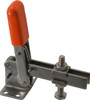 Knu-Vise 100 Lb Holding Capacity, Vertical Handle, Manual Hold Down Toggle Clamp 63° Handle Movement, 95° Bar Opening, U-Bar, Flanged Base, Stainless Steel V-100(SS) - 08106627