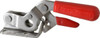 Destaco 2,000 Lb Capacity, Horizontal, U Hook, Flanged Base, Stainless Steel Pull Action Latch Clamp 2-1/2" Drawing Movement, 8.43" OAL, Threaded U Hook, Straight Handle 341-RSS - 03388048