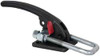 Destaco 7,500 Lb Capacity, Horizontal, U Hook, Flanged Base, Carbon Steel Pull Action Latch Clamp 2.19" Drawing Movement, 9.65" OAL, Threaded U Hook, Straight Handle 385 - 06966592