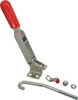 Destaco 1,000 Lb Capacity, Horizontal, J Hook, Flanged Base, Carbon Steel Pull Action Latch Clamp 6.13" Drawing Movement, 13.45" OAL, Straight Handle 381 - 06966998