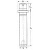 Danly 1" Diam x 5-15/16" Long Demountable Ball Bearing Guide Post 5/16-18, 1-5/16" Collar OD, 1-3/16" Above Collar, Hardened Steel 5-0819-826 - 09411091