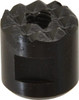 Fairlane 10-32 Thread, 1/2" Diam, 1/2" High, Threaded, Fine Tooth Grade Diamond Serration Tooth Pattern, High Speed Steel, Round Positioning Gripper 3/16" Flat Width, Black Oxide Coated HS-53 - 82555830