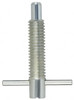 Vlier 1/2-13 Thread, 2-1/2" Body Length, 1/2" Plunger Projection, 5/16" Plunger Diam, Stainless Steel, Locking T Handle Plunger 1.4" Thread Length, 2" Handle Length, 2" Plunger Length, 2-1/2 Lb Initial End Force SFRT500 - 62124409