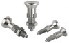 Gibraltar M8x1, 13mm Thread Length, 4mm Plunger Diam, Lockout Knob Handle Indexing Plunger Plunger Style D, 15mm Body Length, 38.5mm OAL, Stainless Steel IPG-104ss-G - 80725559