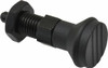 Gibraltar M12x1.5, 17mm Thread Length, 6mm Plunger Diam, Knob Handle Indexing Plunger Plunger Style B, 20mm Body Length, 56mm OAL, Steel IPG-115-G - 88074679
