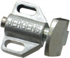 Jergens 15/16" Body Width x 11/16" Body Len, 1/8" Stroke Len, 21/32" Btw Mt Hole Ctrs, Tang Square Spring Locating Stop 10 Lb Mid End Force, 5/8" Stop Head Width x 7/8" Stop Head Height 36104 - 82436064