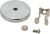 Mag-Mate 7 Lb Max Pull Force, 7/8" Overall Height, 1.24" Diam, Ceramic Cup Magnet Clamp Style, 3/8" Clamp Opening, Chrome Plated MX1000NP01 - 76627637