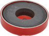 Value Collection 10-24 Tap, 9 kg Average Pull Force, 1-3/4" Diam, 3/8" High, Ceramic Pot Magnet Red, 0.34" Countersunk Hole MP0656 - 84396308
