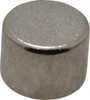 Mag-Mate 1/4" Diam x 3/16" High Neodymium Rare Earth Magnet 1.5 Lb Max Capacity, 200°F Max, Nickel Plated NE2518NP35 - 71551766