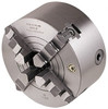 Bison 4 Jaws, 8" Diam, Combination Independent & Self Centering Manual Lathe Chuck Plain Back Mount Spindle, Reversible, 2,000 Max RPM, 2.17" Through Hole Diam, Cast Iron 7-848-0800* - 79533063